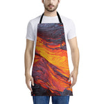 Volcano Lava Print Apron