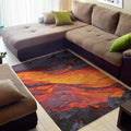 Volcano Lava Print Floor Mat