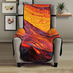 Volcano Lava Print Armchair Protector