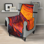 Volcano Lava Print Armchair Protector