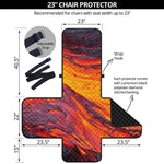 Volcano Lava Print Armchair Protector