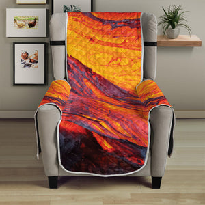 Volcano Lava Print Armchair Protector