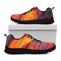Volcano Lava Print Black Running Shoes