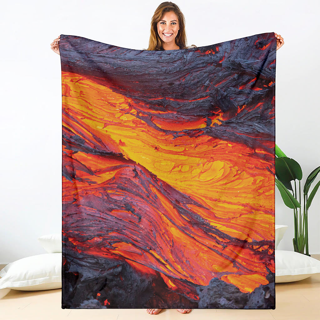 Volcano Lava Print Blanket