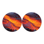 Volcano Lava Print Car Coasters