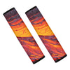 Volcano Lava Print Car Seat Belt Covers