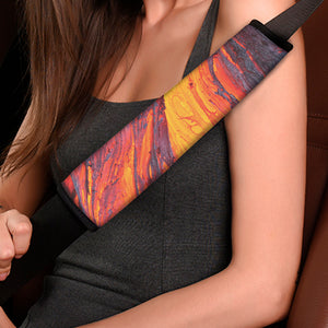 Volcano Lava Print Car Seat Belt Covers