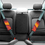 Volcano Lava Print Car Seat Belt Covers