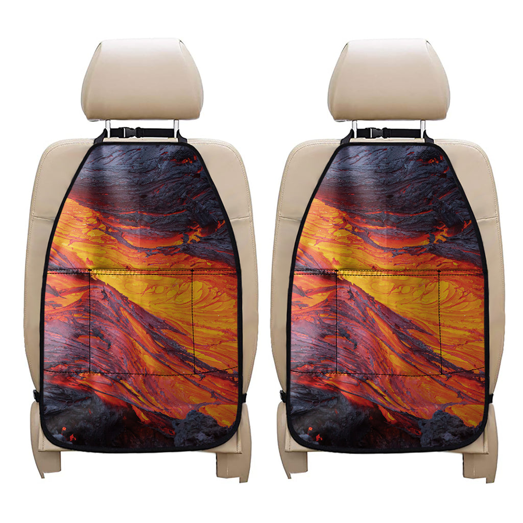 Volcano Lava Print Car Seat Organizers