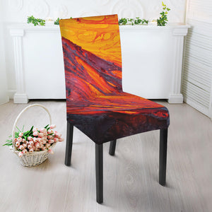 Volcano Lava Print Dining Chair Slipcover