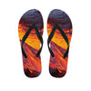 Volcano Lava Print Flip Flops