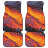 Volcano Lava Print Front and Back Car Floor Mats