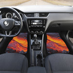 Volcano Lava Print Front and Back Car Floor Mats