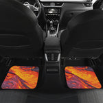 Volcano Lava Print Front and Back Car Floor Mats