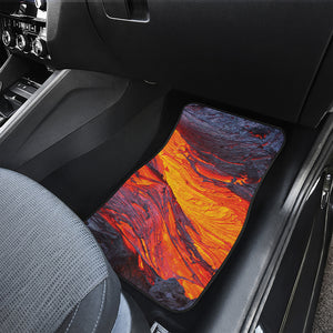 Volcano Lava Print Front and Back Car Floor Mats