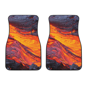 Volcano Lava Print Front Car Floor Mats