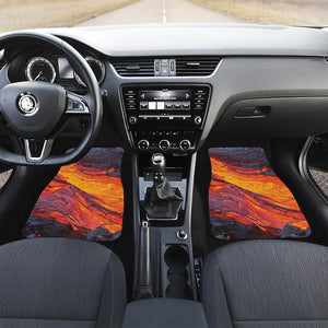 Volcano Lava Print Front Car Floor Mats