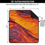 Volcano Lava Print Futon Protector