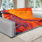 Volcano Lava Print Futon Protector