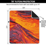 Volcano Lava Print Futon Protector