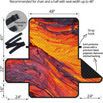 Volcano Lava Print Half Sofa Protector