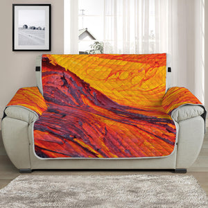 Volcano Lava Print Half Sofa Protector