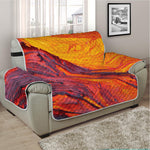 Volcano Lava Print Half Sofa Protector