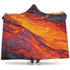 Volcano Lava Print Hooded Blanket