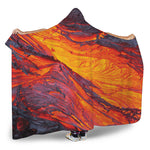 Volcano Lava Print Hooded Blanket
