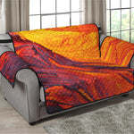 Volcano Lava Print Loveseat Protector