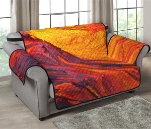 Volcano Lava Print Loveseat Protector