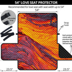 Volcano Lava Print Loveseat Protector