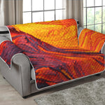 Volcano Lava Print Loveseat Protector