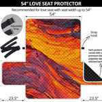 Volcano Lava Print Loveseat Protector