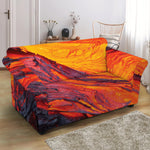 Volcano Lava Print Loveseat Slipcover