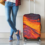 Volcano Lava Print Luggage Cover