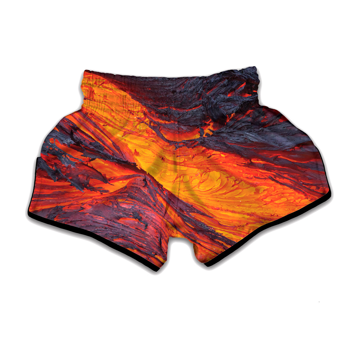 Volcano Lava Print Muay Thai Boxing Shorts