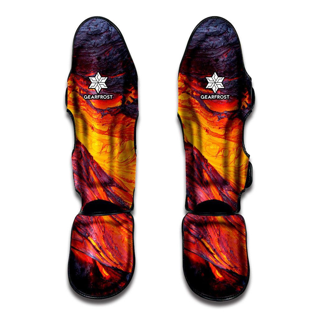 Volcano Lava Print Muay Thai Shin Guard