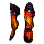 Volcano Lava Print Muay Thai Shin Guard