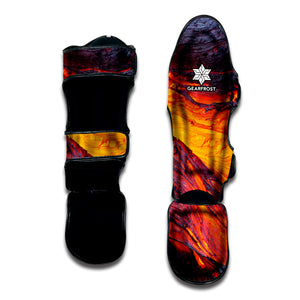 Volcano Lava Print Muay Thai Shin Guard