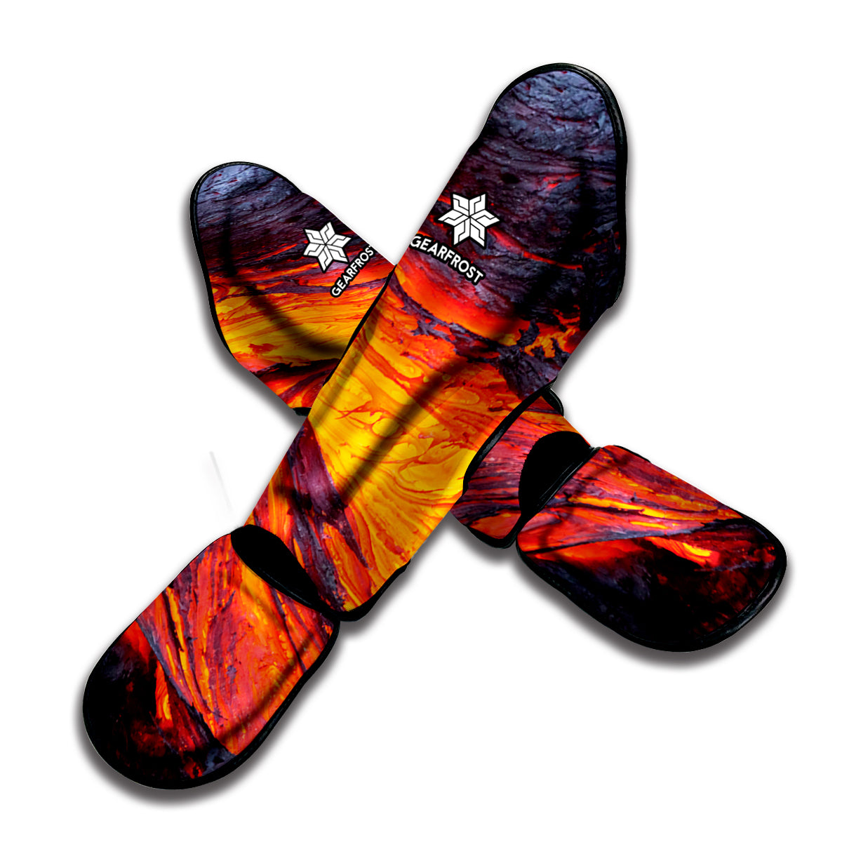 Volcano Lava Print Muay Thai Shin Guard