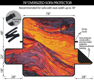 Volcano Lava Print Oversized Sofa Protector