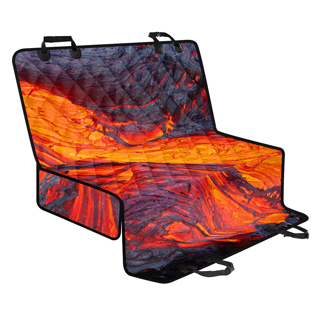 Volcano Lava Print Pet Car Back Seat Cover