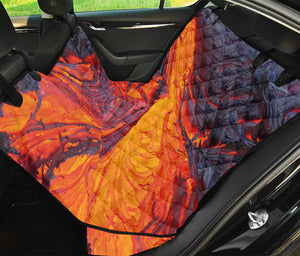 Volcano Lava Print Pet Car Back Seat Cover