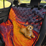 Volcano Lava Print Pet Car Back Seat Cover