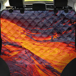 Volcano Lava Print Pet Car Back Seat Cover