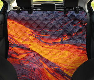 Volcano Lava Print Pet Car Back Seat Cover