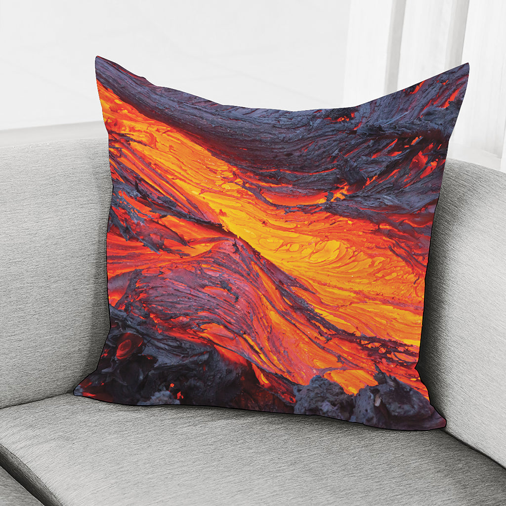 Volcano Lava Print Pillow Cover