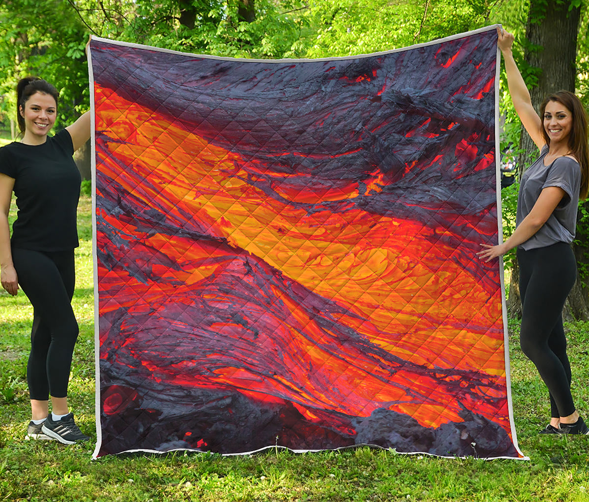 Volcano Lava Print Quilt