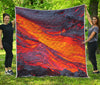 Volcano Lava Print Quilt